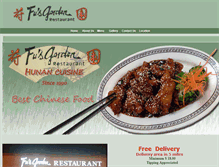 Tablet Screenshot of fusgardenrestaurant.com